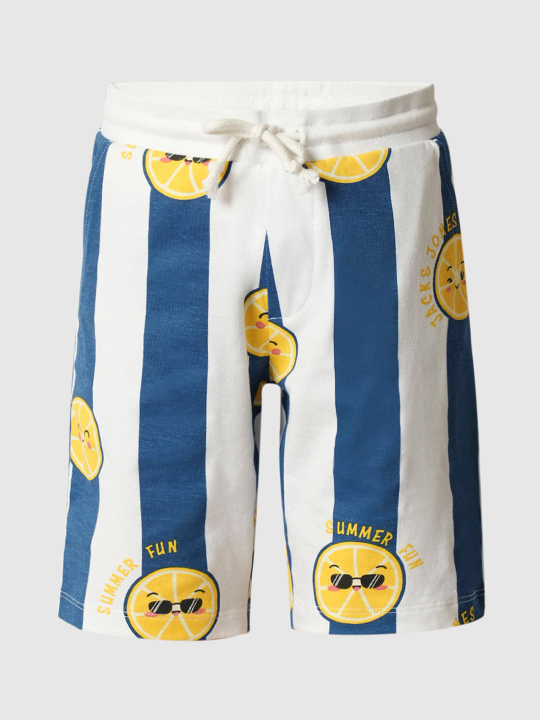 Boys Blue Smiley Print Co-ord Set Shorts