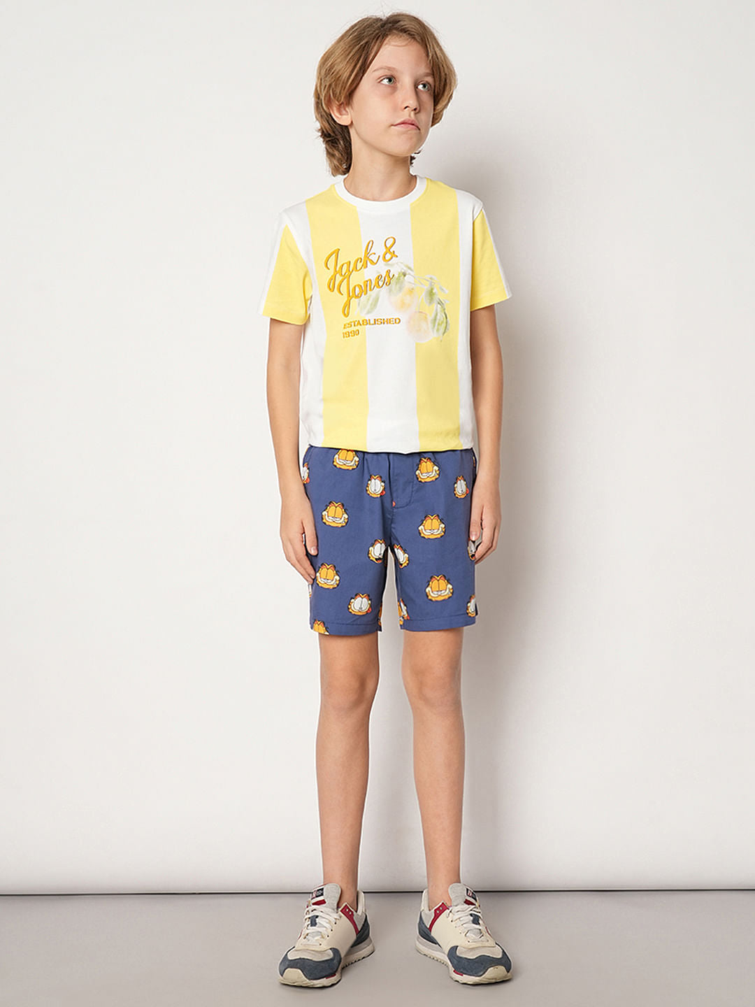 Blue Garfield Printed Shorts