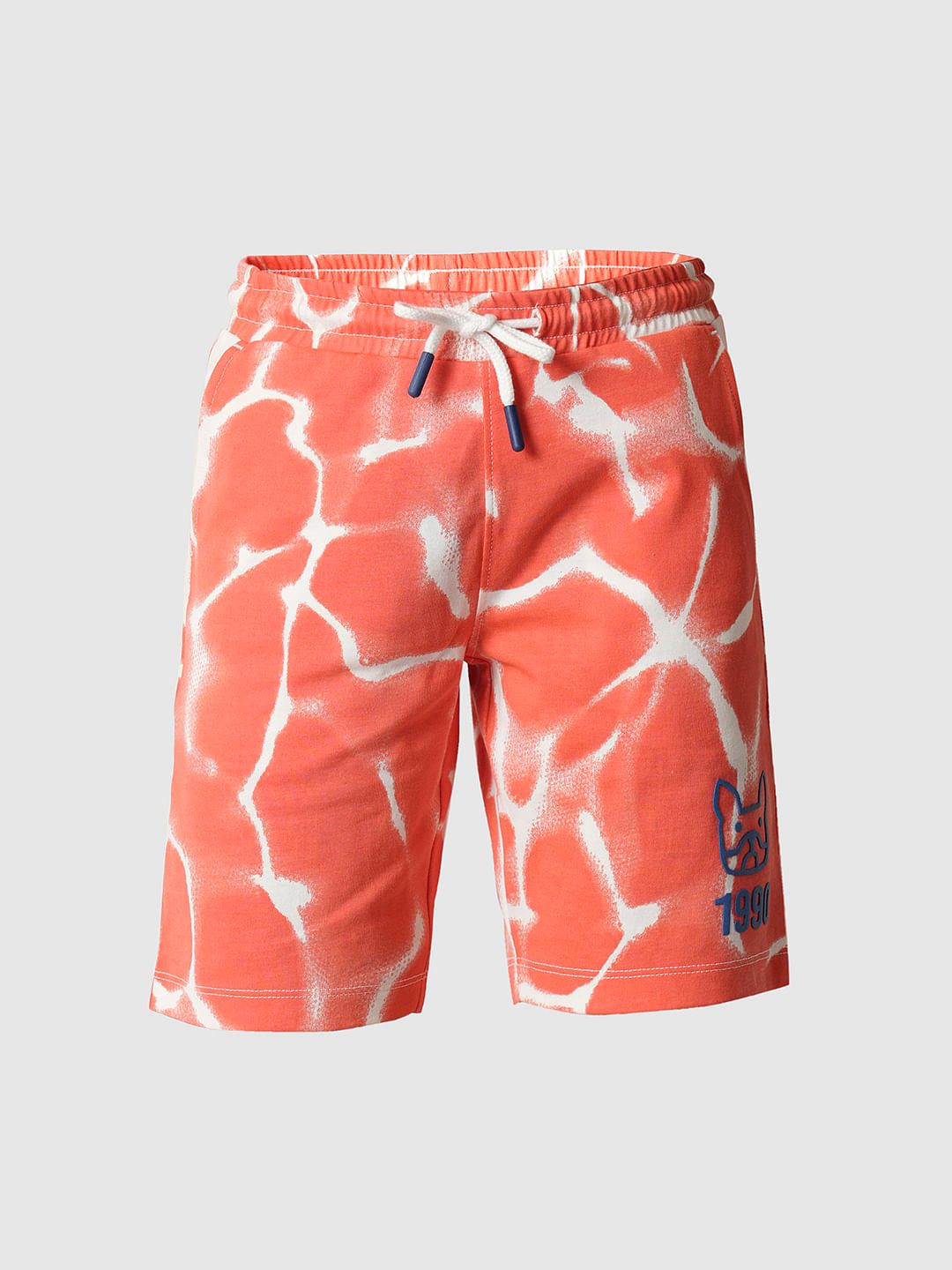 Boys Orange Tie & Dye Co-ord Set Shorts