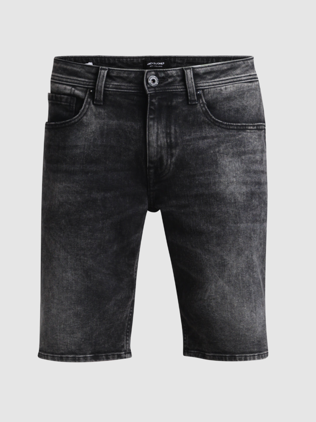Black Washed Denim Shorts