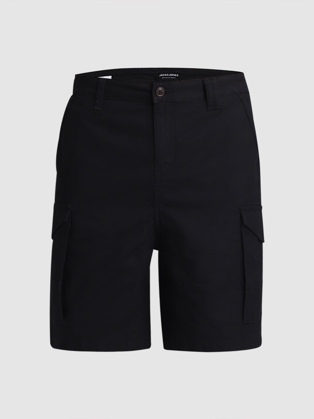 Black 6 Pocket Regular Fit Shorts