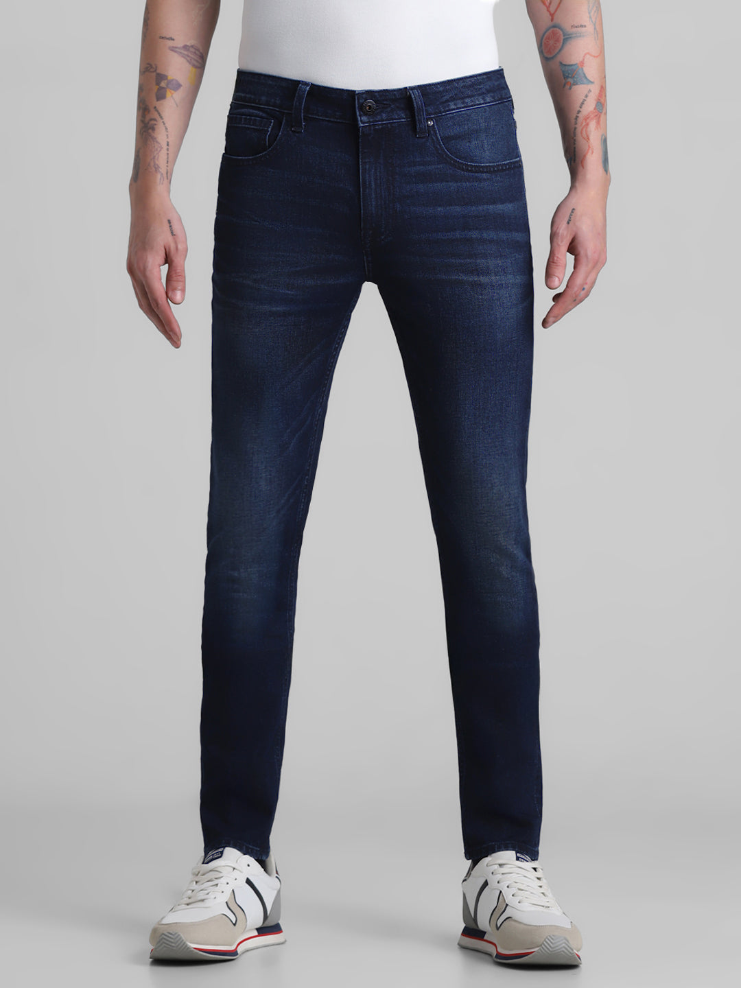 5 Pocket Dark Blue Super Skinny Jeans