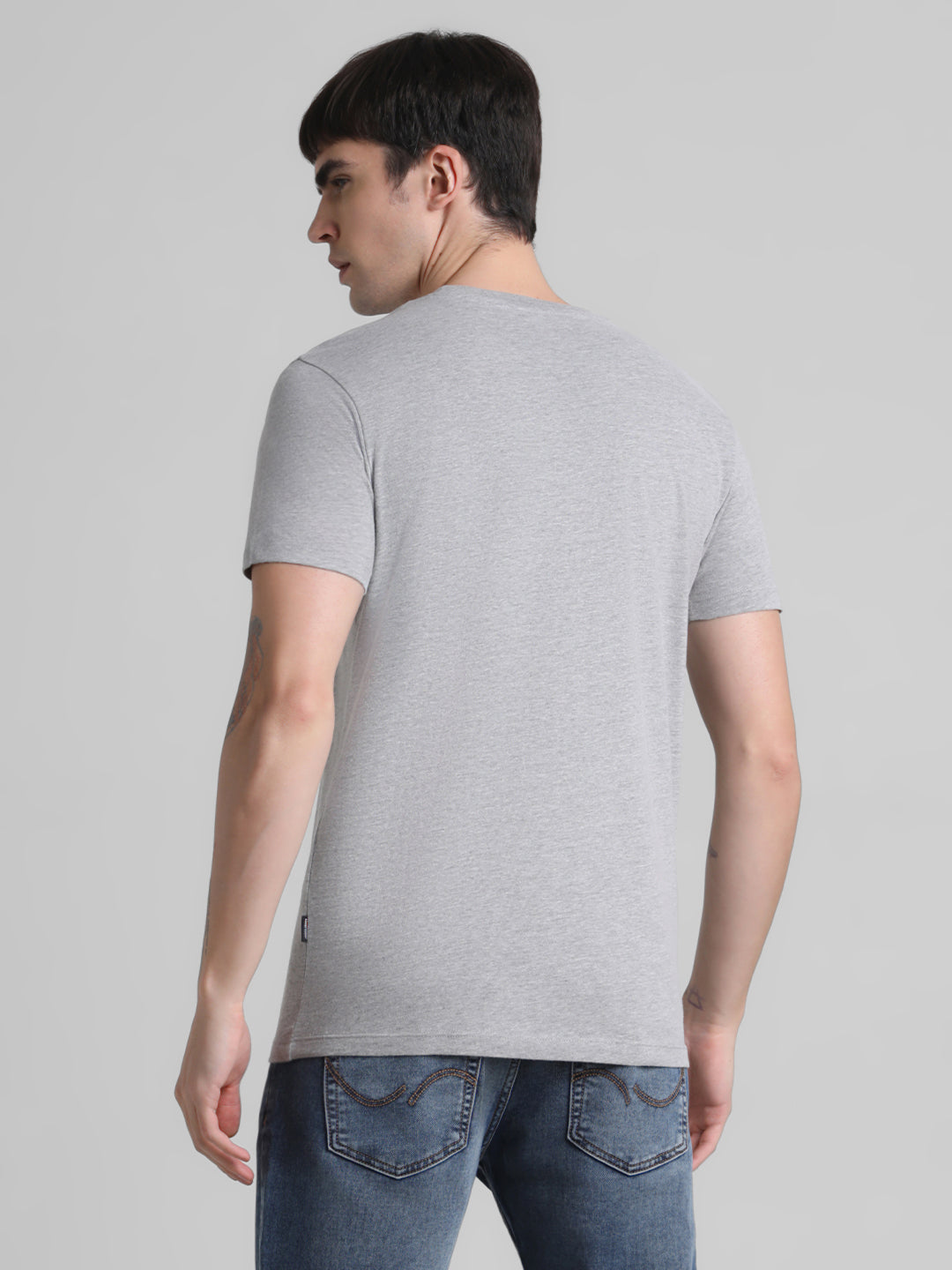Grey Logo Print T-shirt