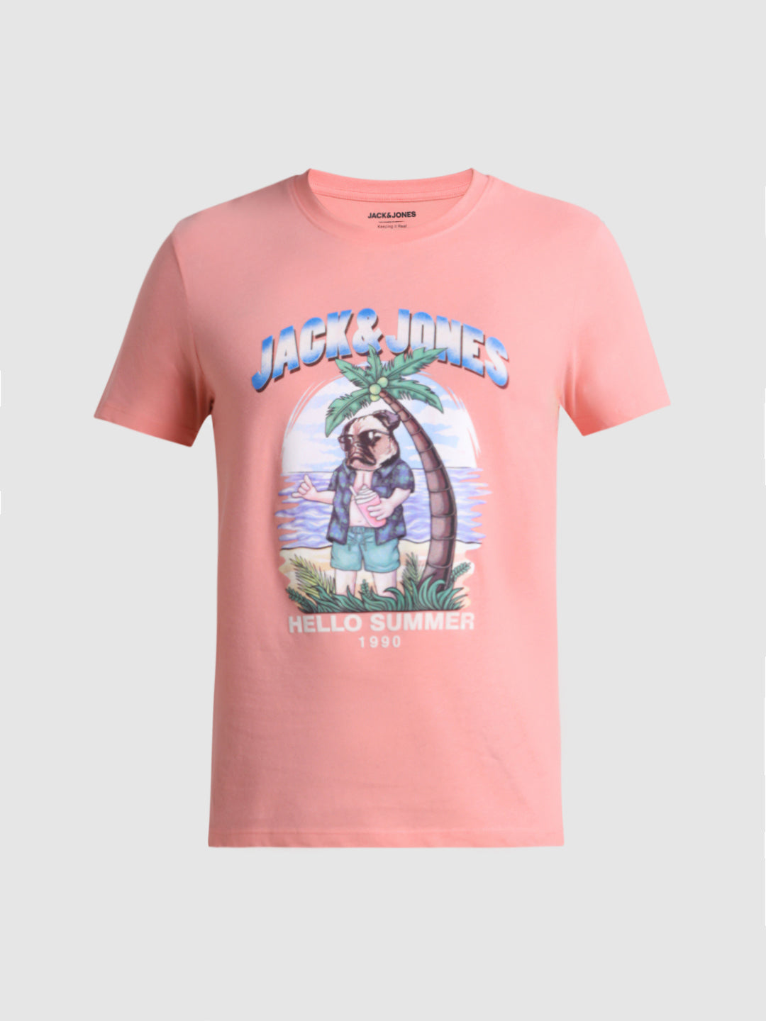 Pink Graphic Print Cotton T-shirt