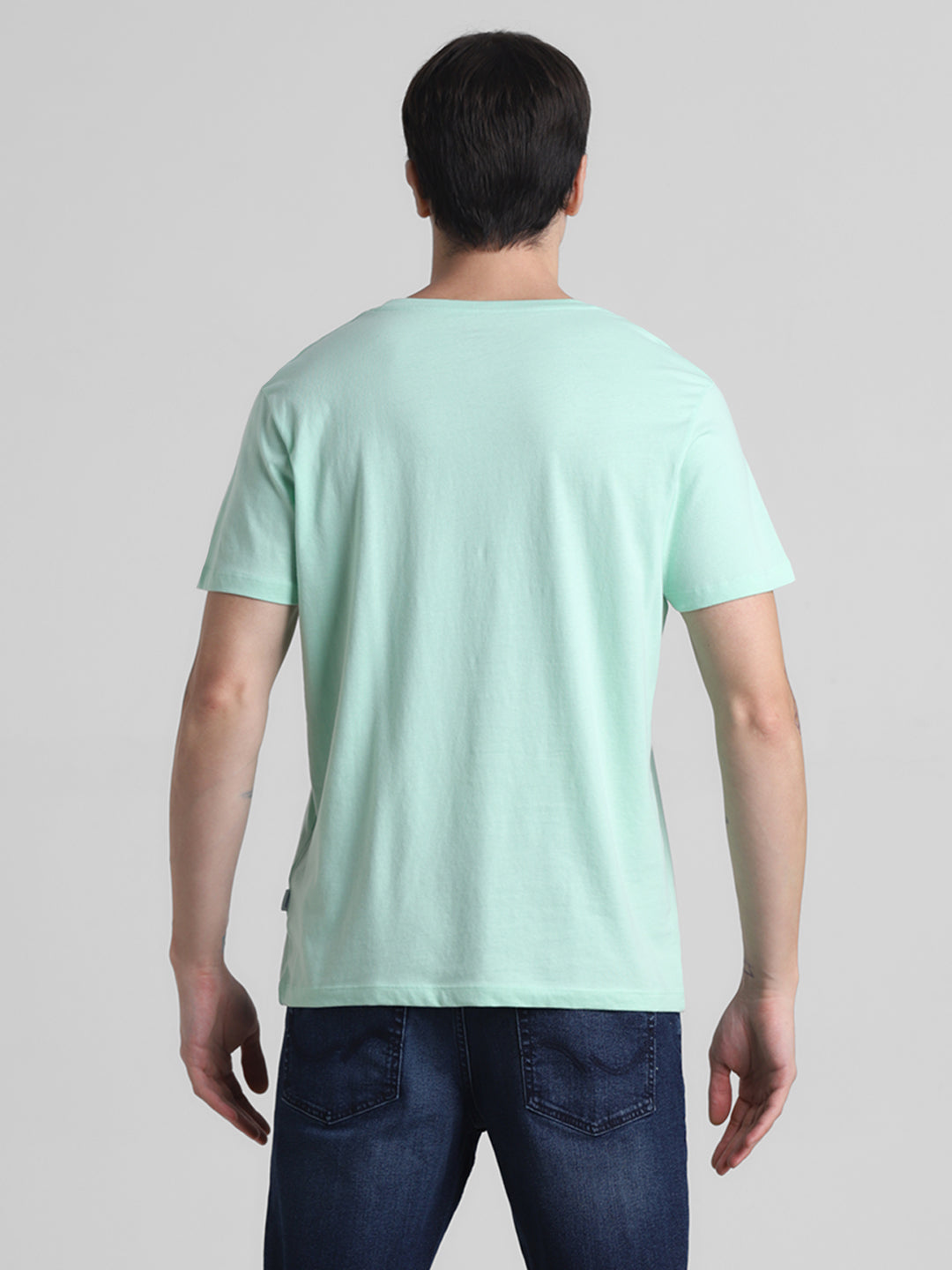 Green Graphic Print Cotton T-shirt