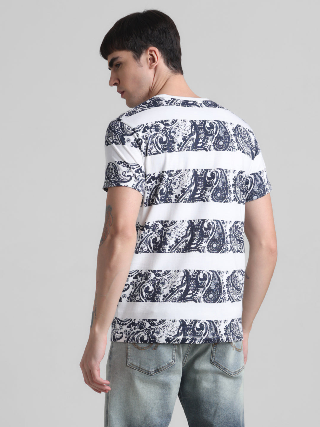 White printed Cotton T-shirt
