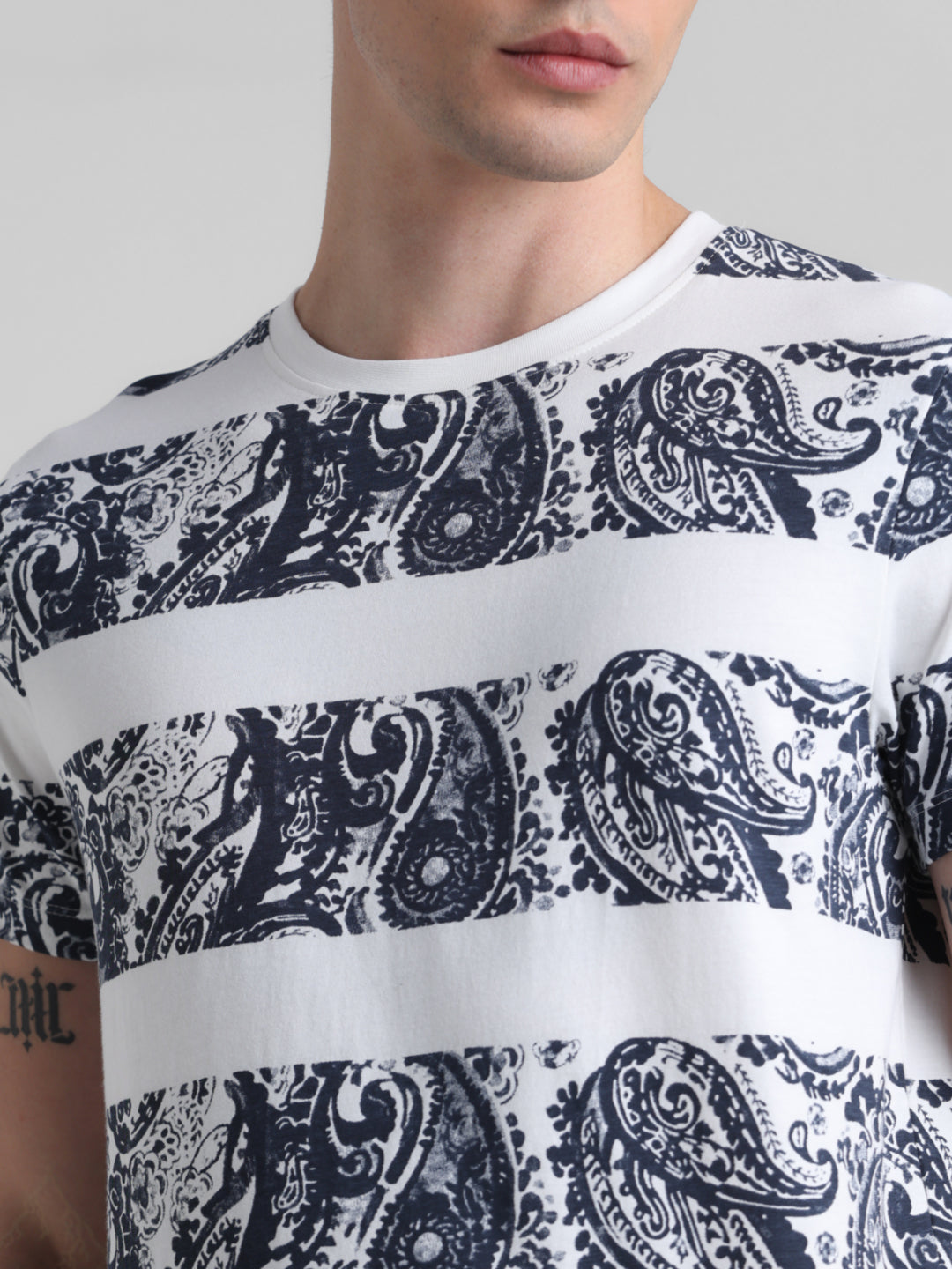 White printed Cotton T-shirt