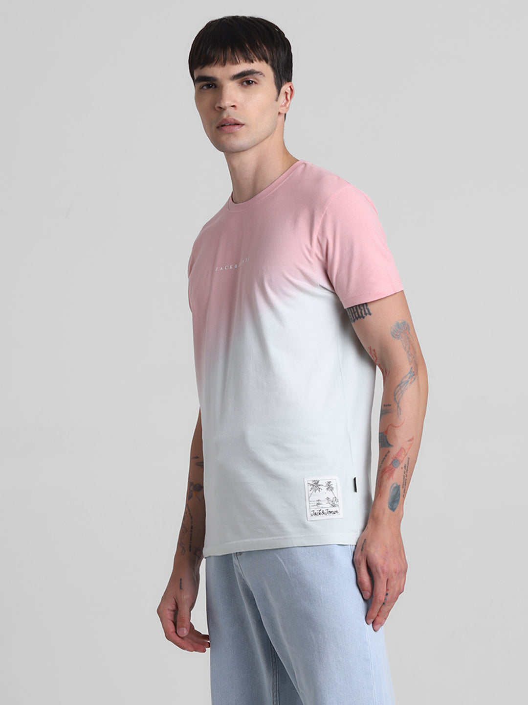 Ombré Colourblocked Cotton T-shirt
