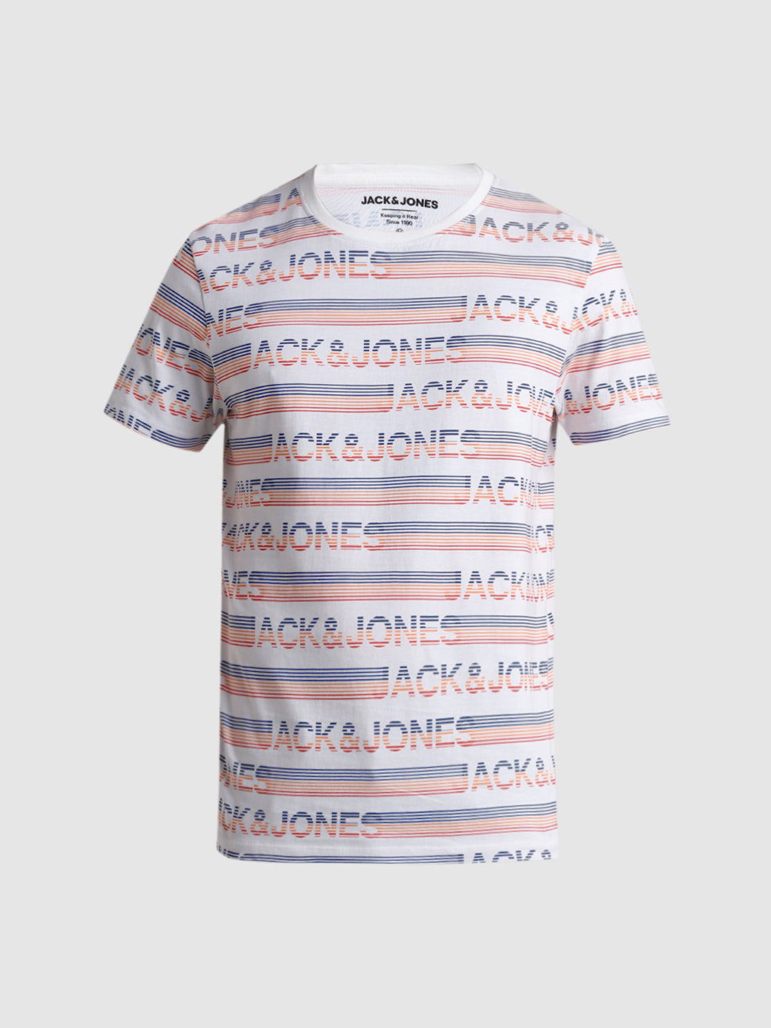 White Logo Print T-shirt