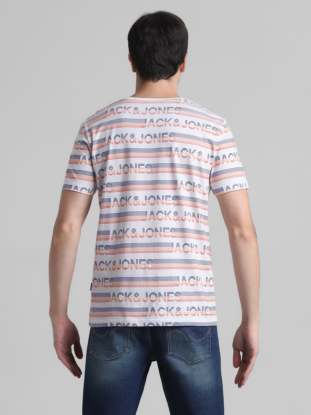 White Logo Print T-shirt