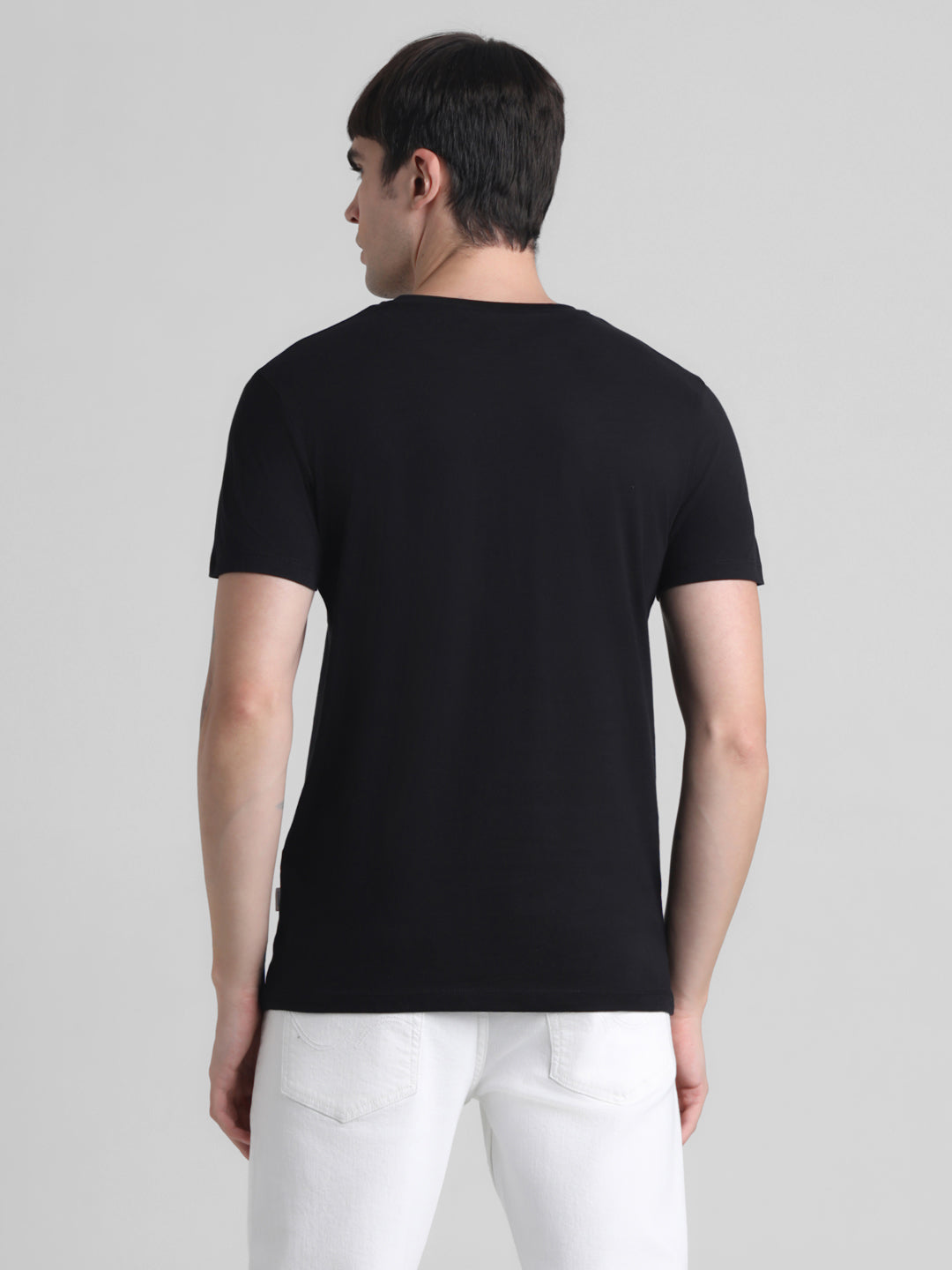 Black Large Logo Print T-shirt