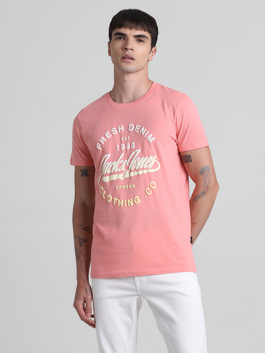 Pink Logo Print T-Shirt