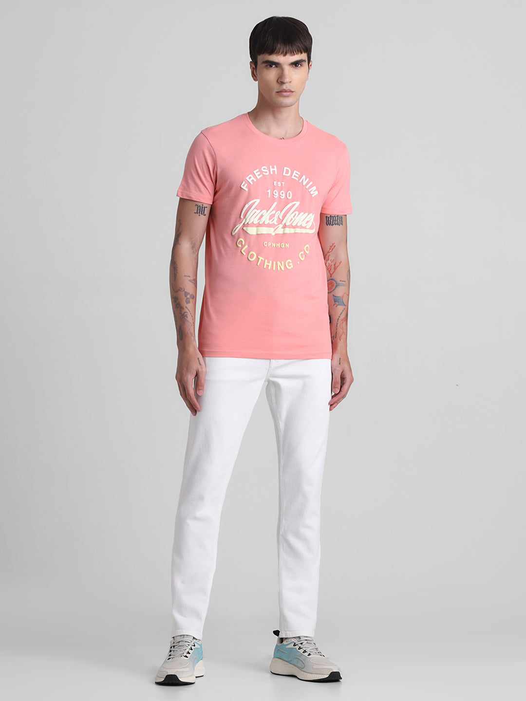 Pink Logo Print T-Shirt