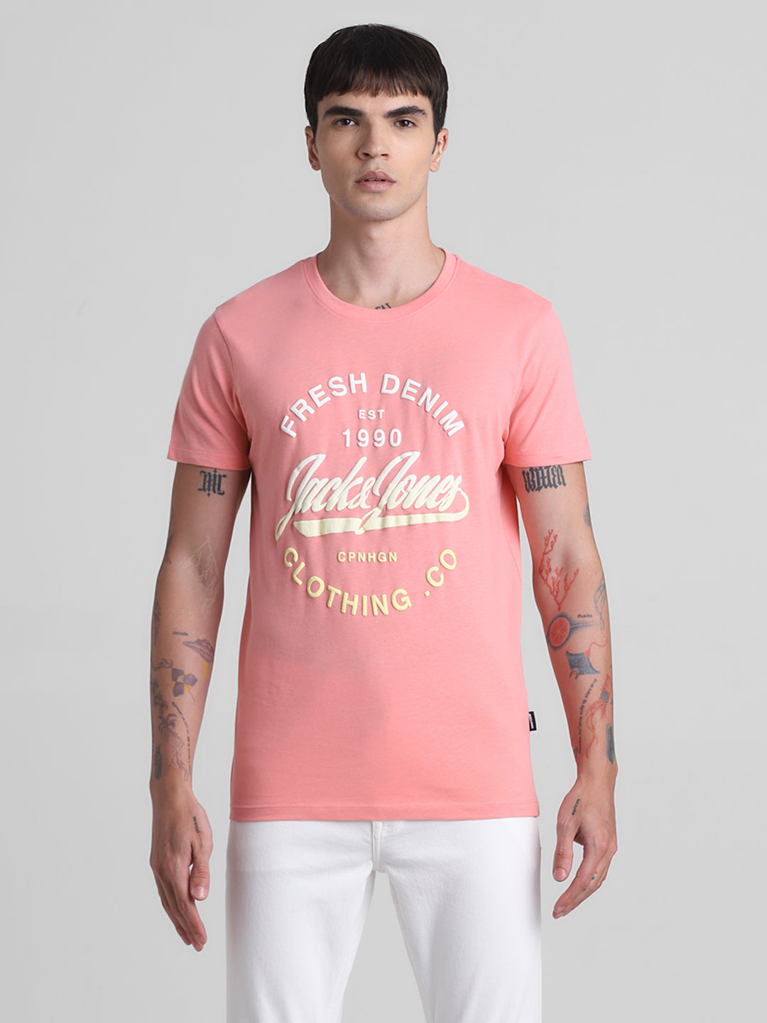 Pink Logo Print T-Shirt