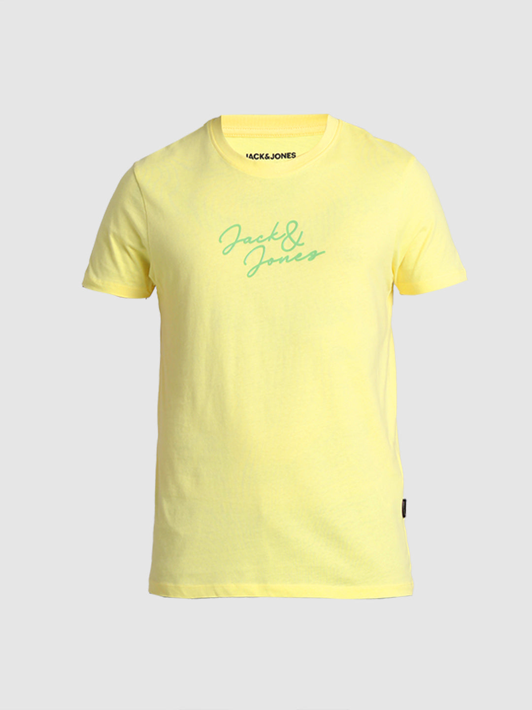 Yellow Logo Print Cotton T-shirt
