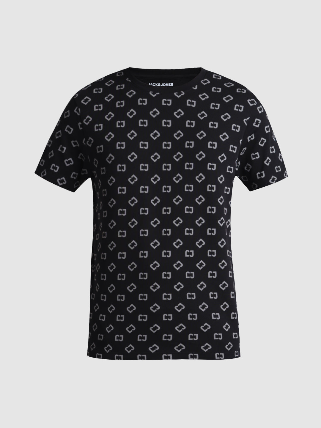 Black Printed Slim Fit T-shirt
