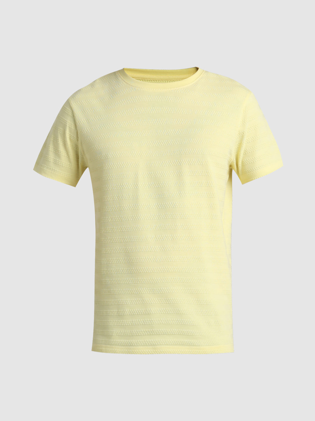 Yellow Striped Crew Neck T-shirt