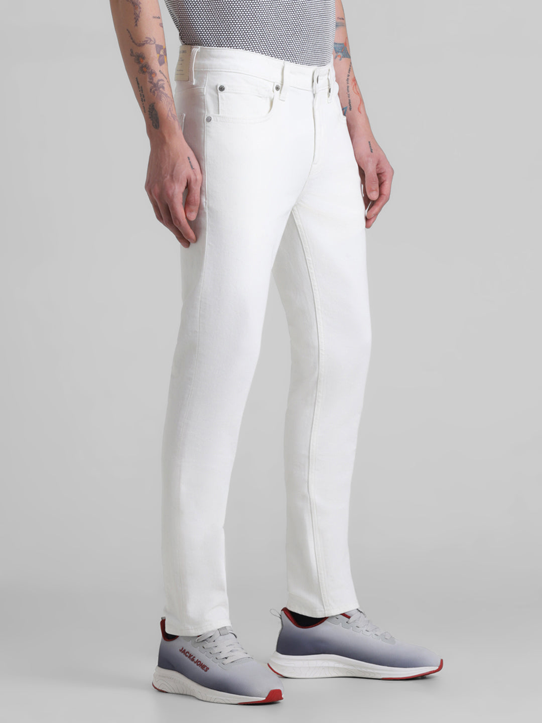 White 5 Pocket Ben Skinny Jeans