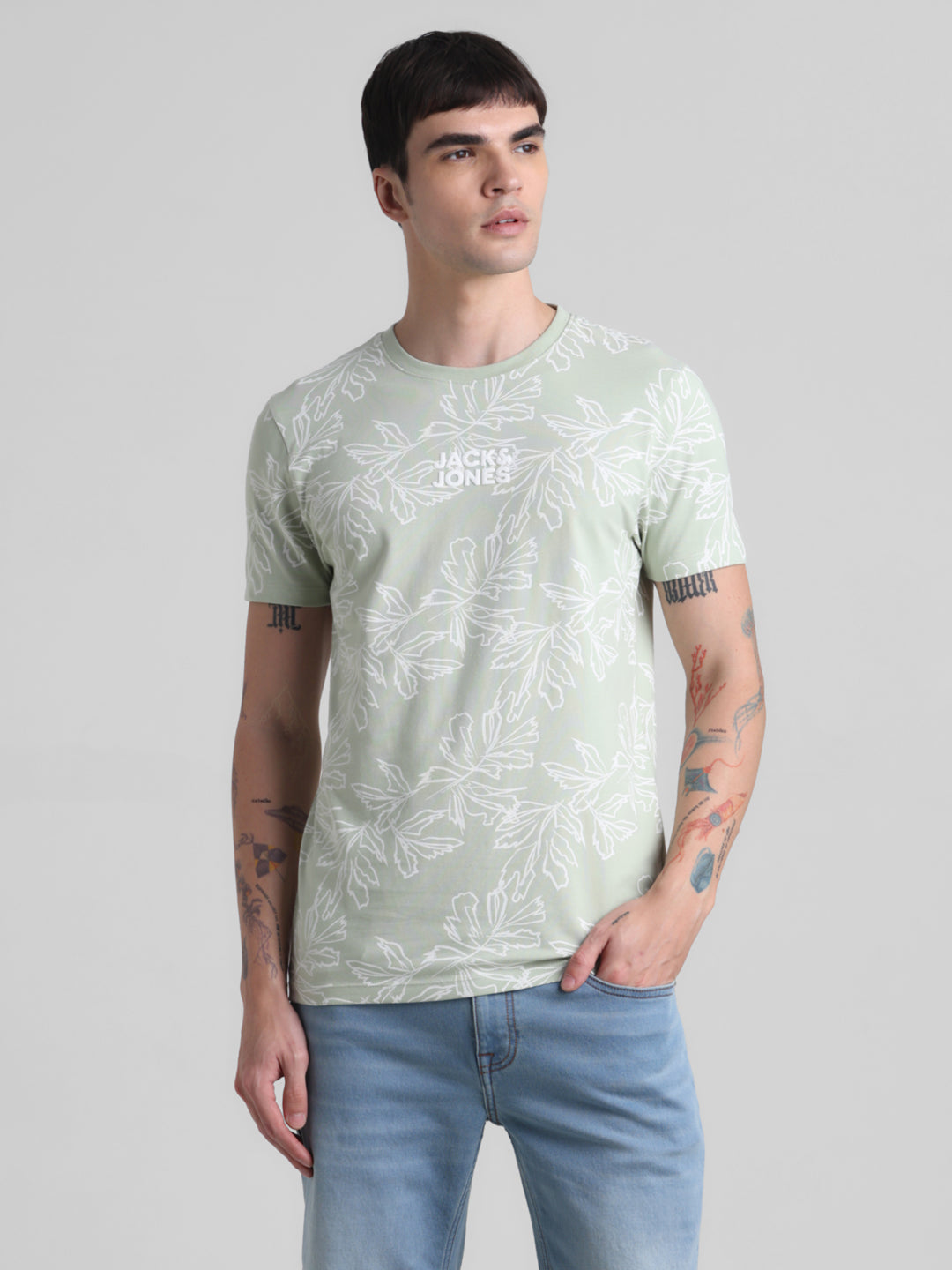 Green printed T-shirt