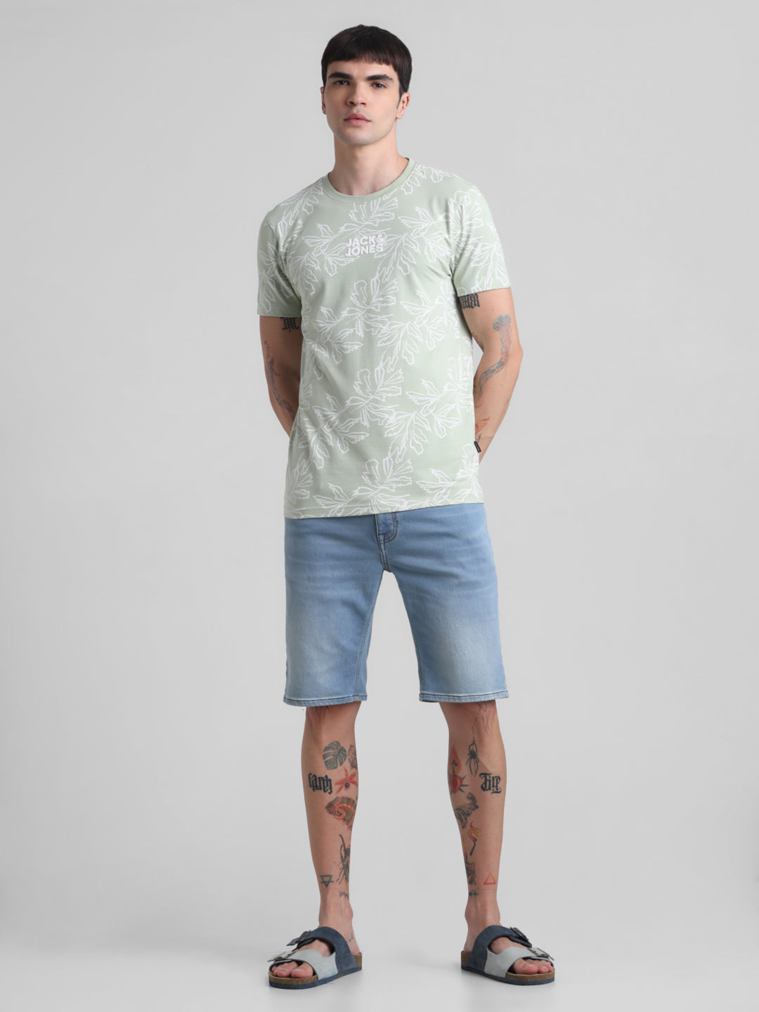Green printed T-shirt