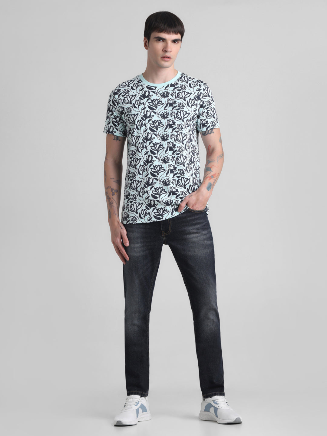 Floral Cotton Slim Fit T-shirt