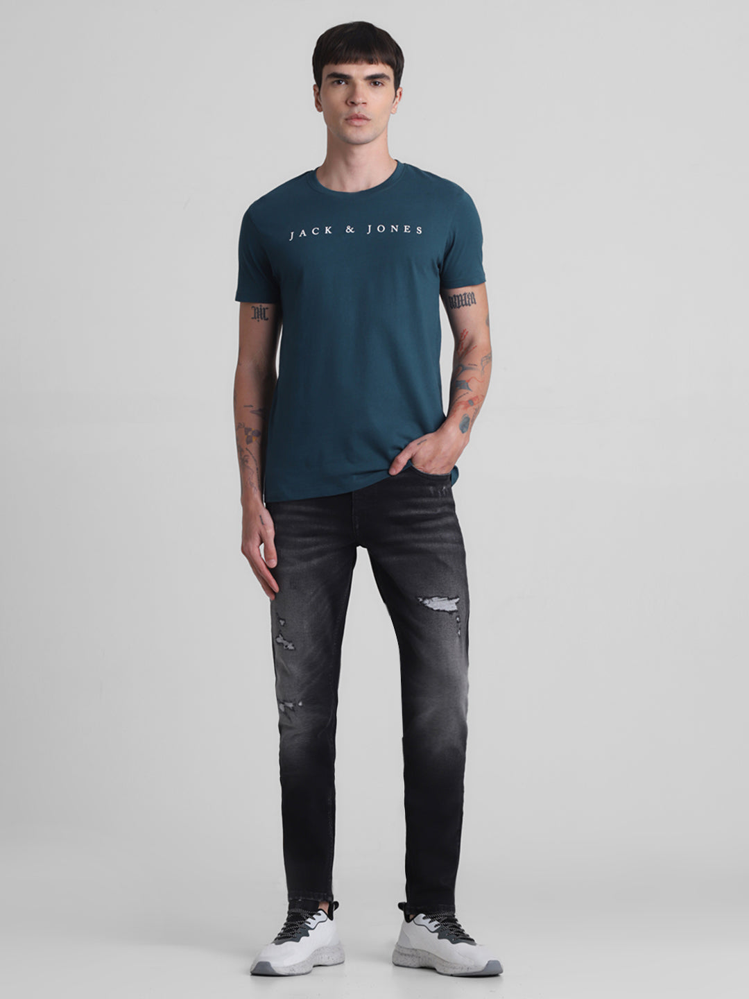 Green Logo Print T-shirt