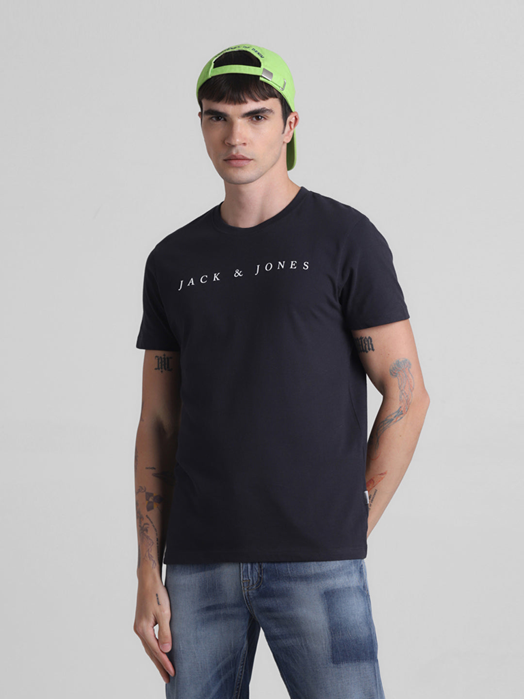 Black Logo Print T-shirt