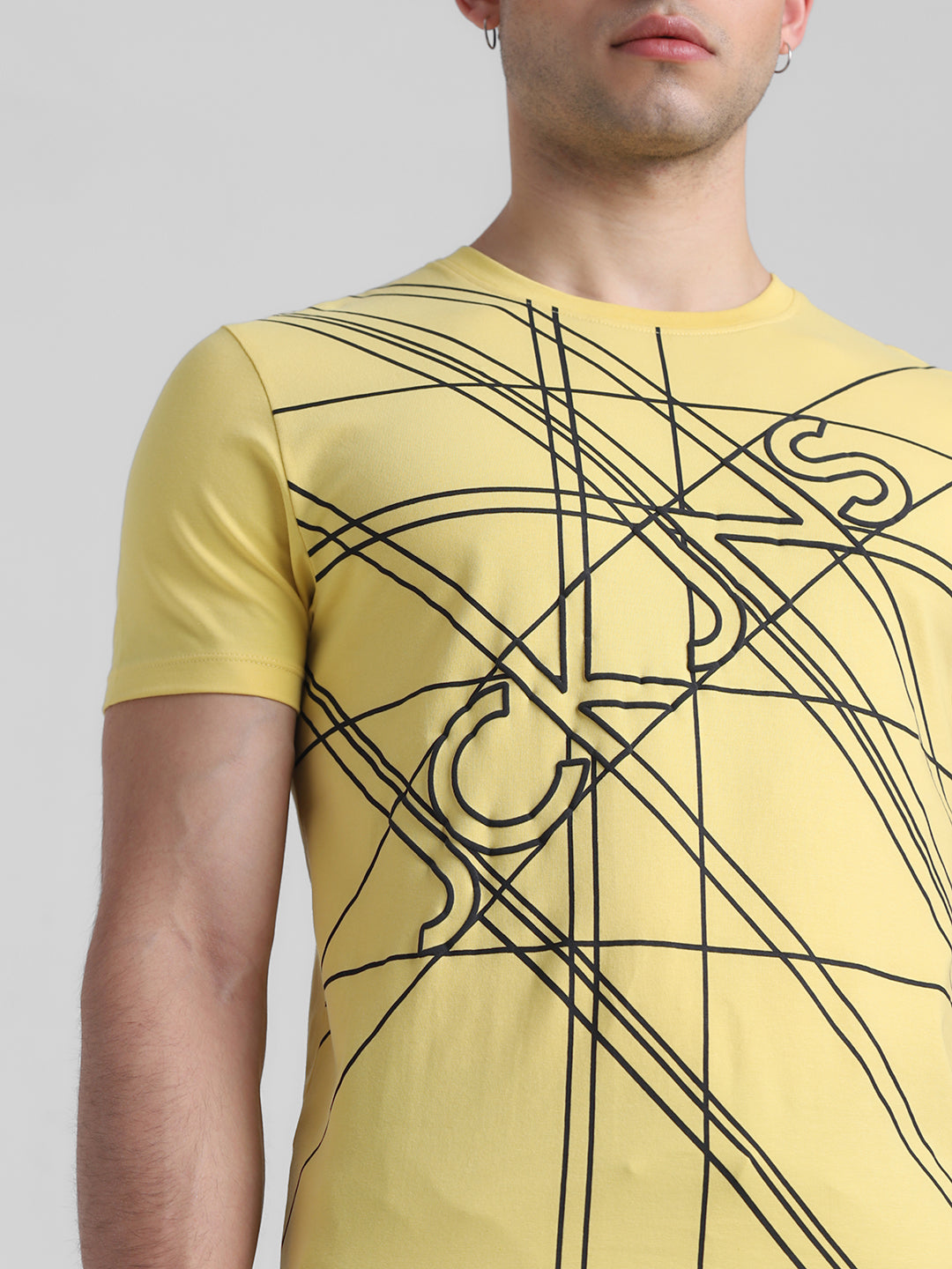 Yellow Typographic Logo T-shirt