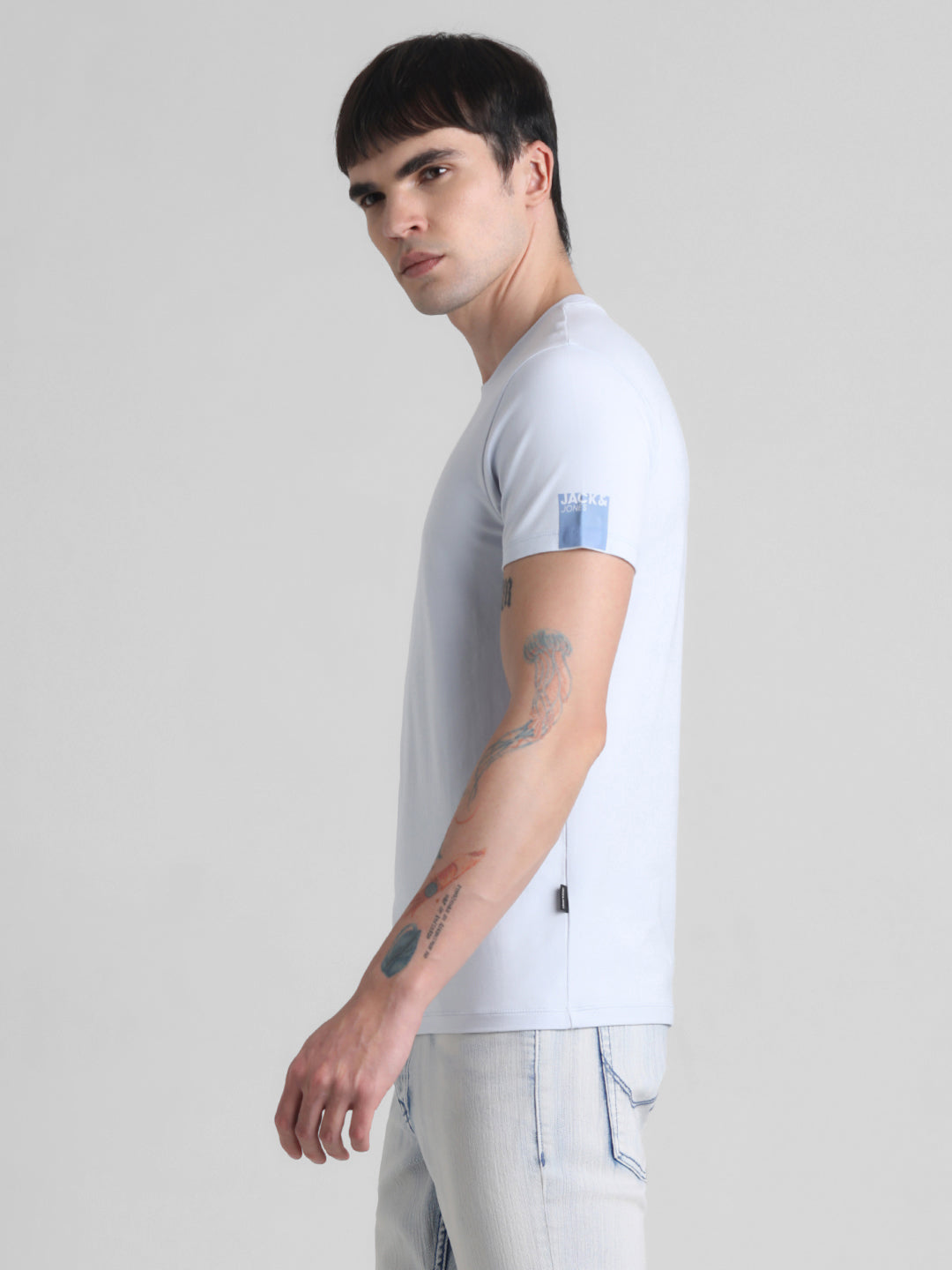 Light Blue Solid T-shirt