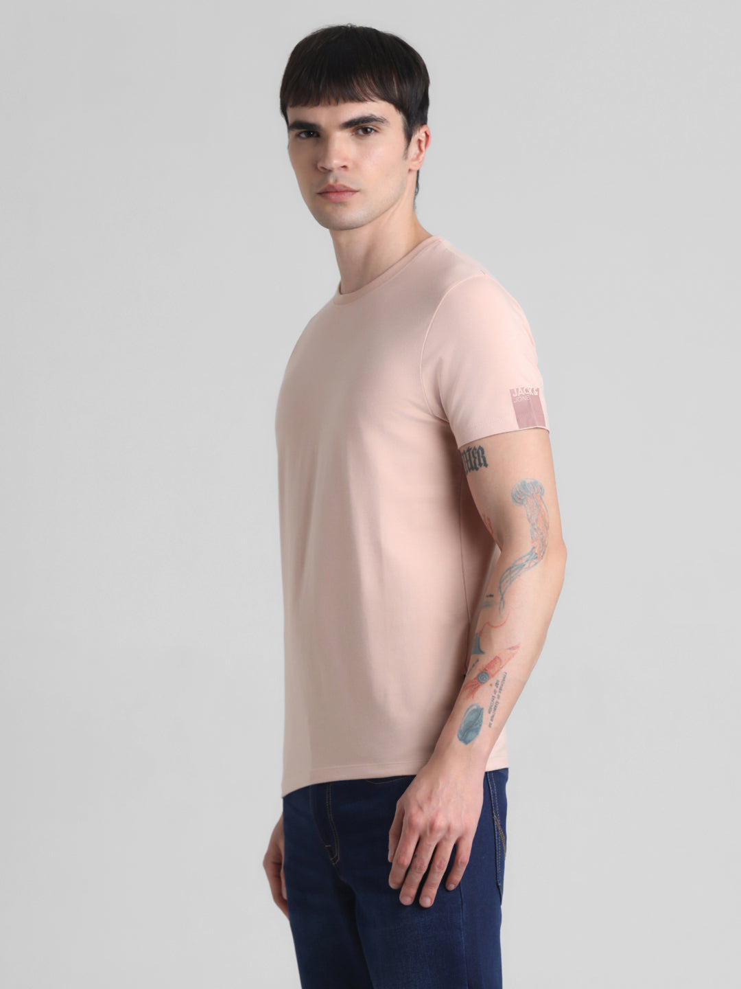 Light Pink Solid T-shirt