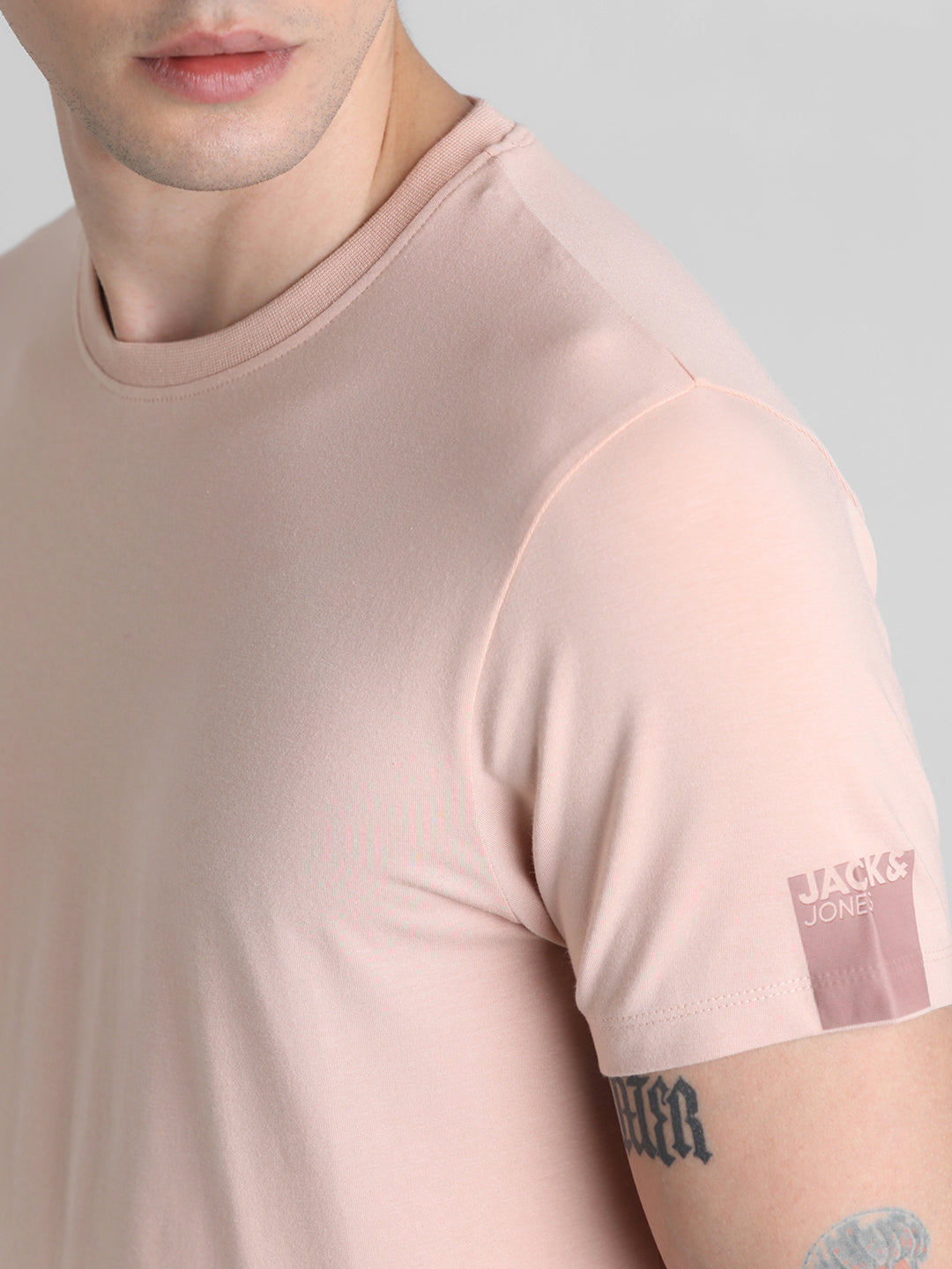Light Pink Solid T-shirt