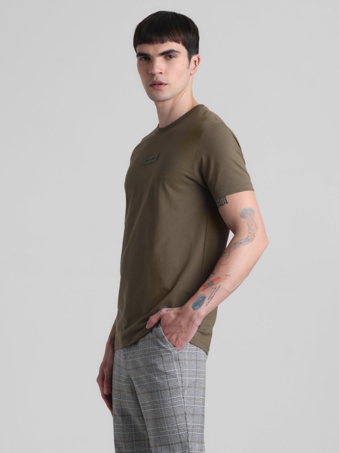 Olive Green Slim Fit T-shirt