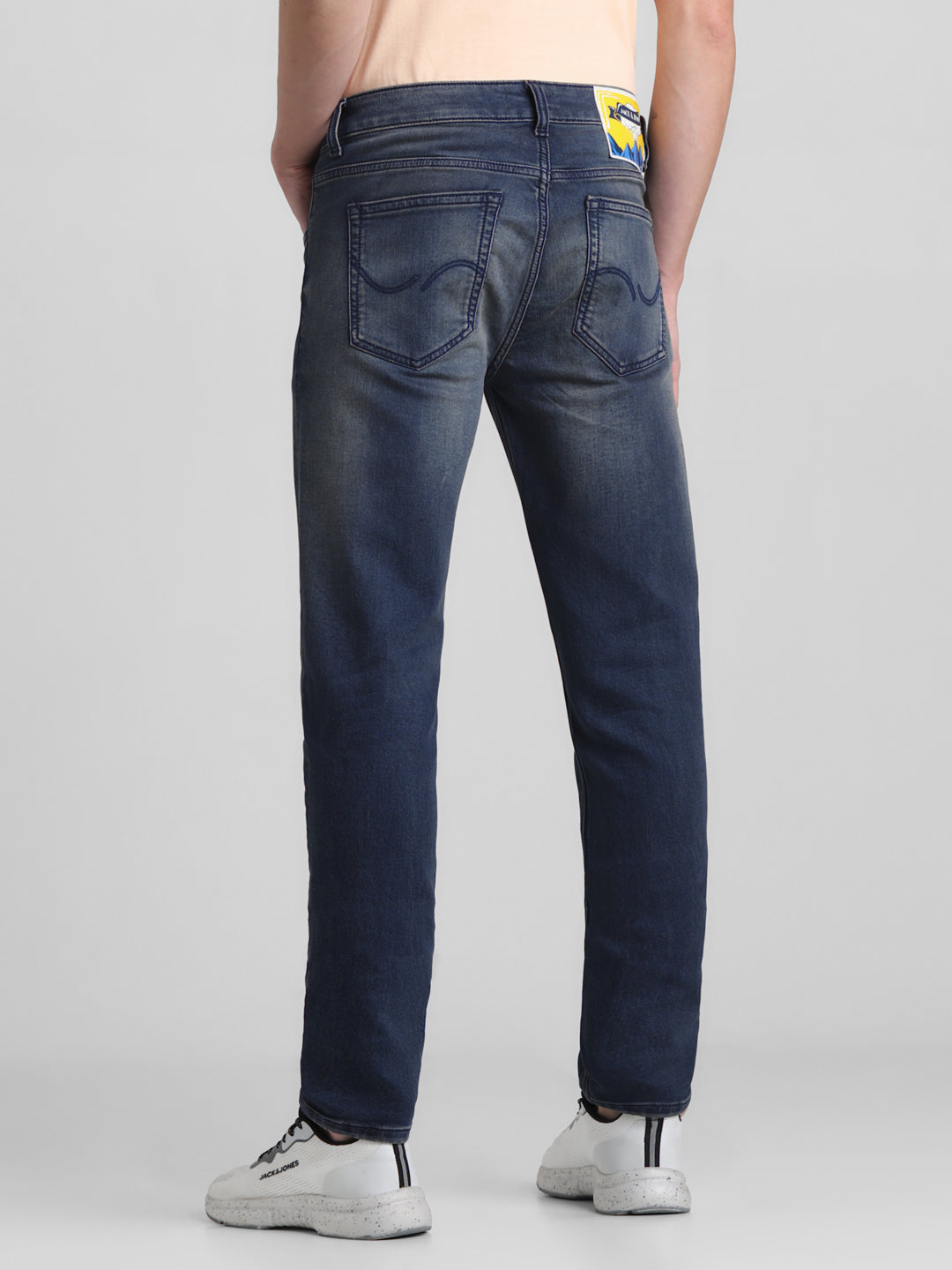Dark Blue Knitted Liam Super Skinny Jeans