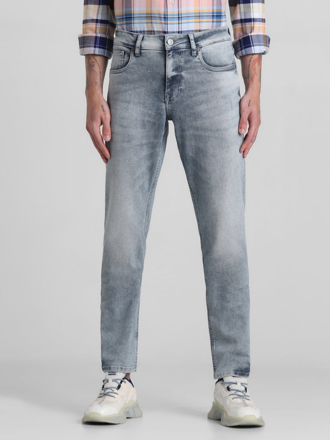 Grey 5 Pocket Glenn Slim Fit Jeans