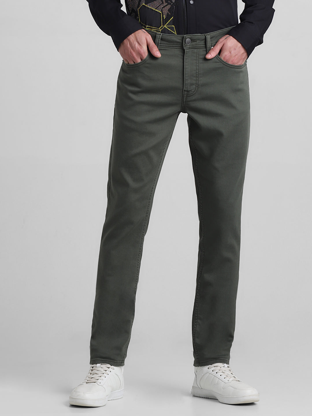 Olive Knitted Glenn Slim Fit Pants