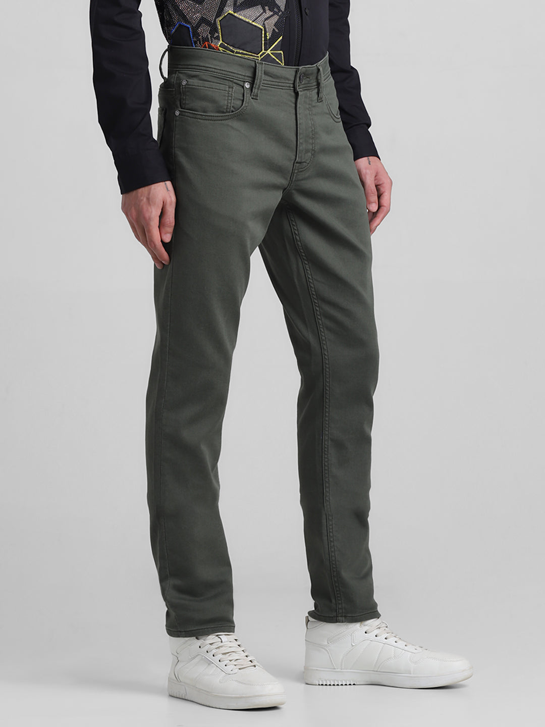 Olive Knitted Glenn Slim Fit Pants