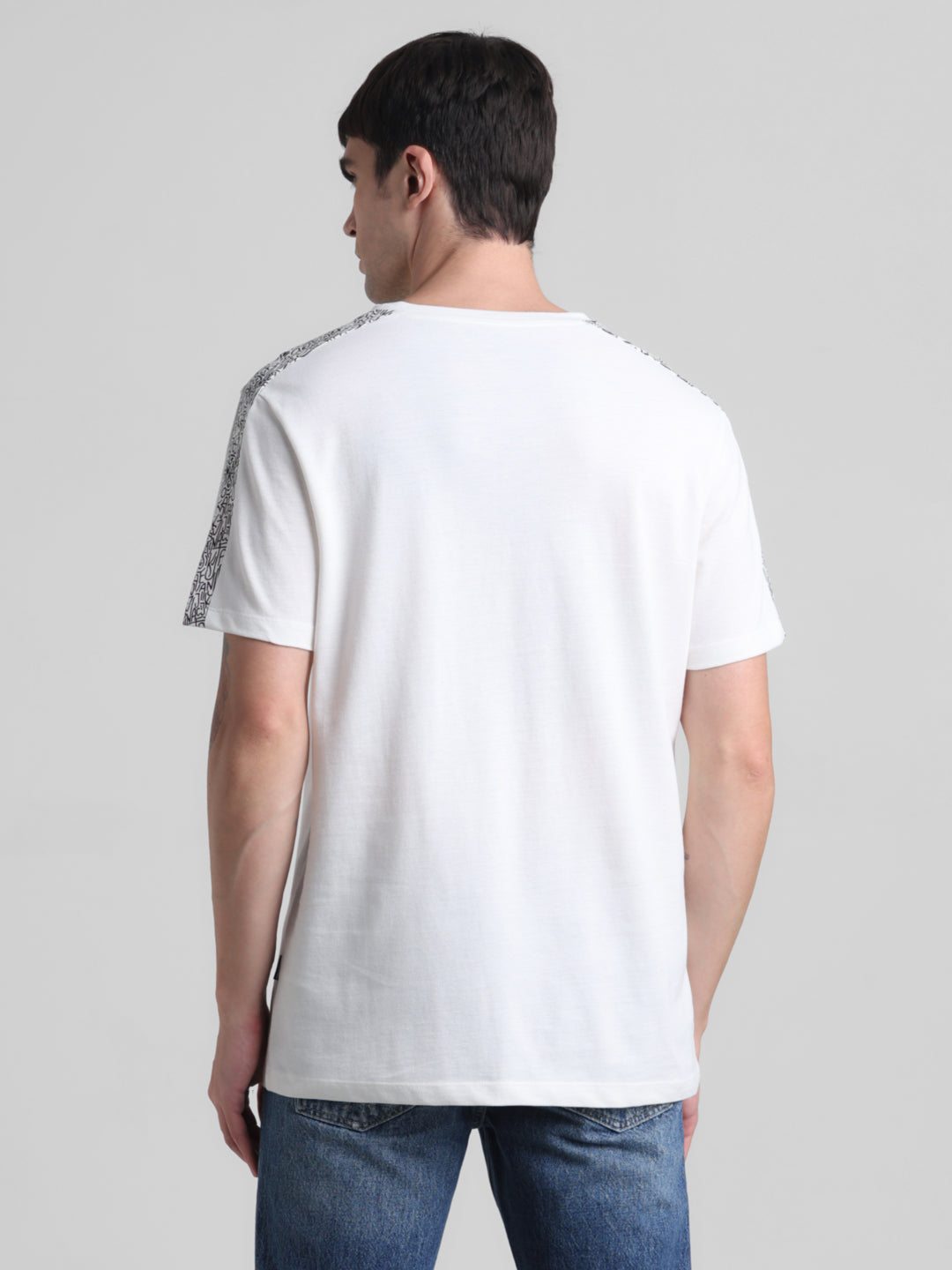 Black Contrast Tape T-shirt