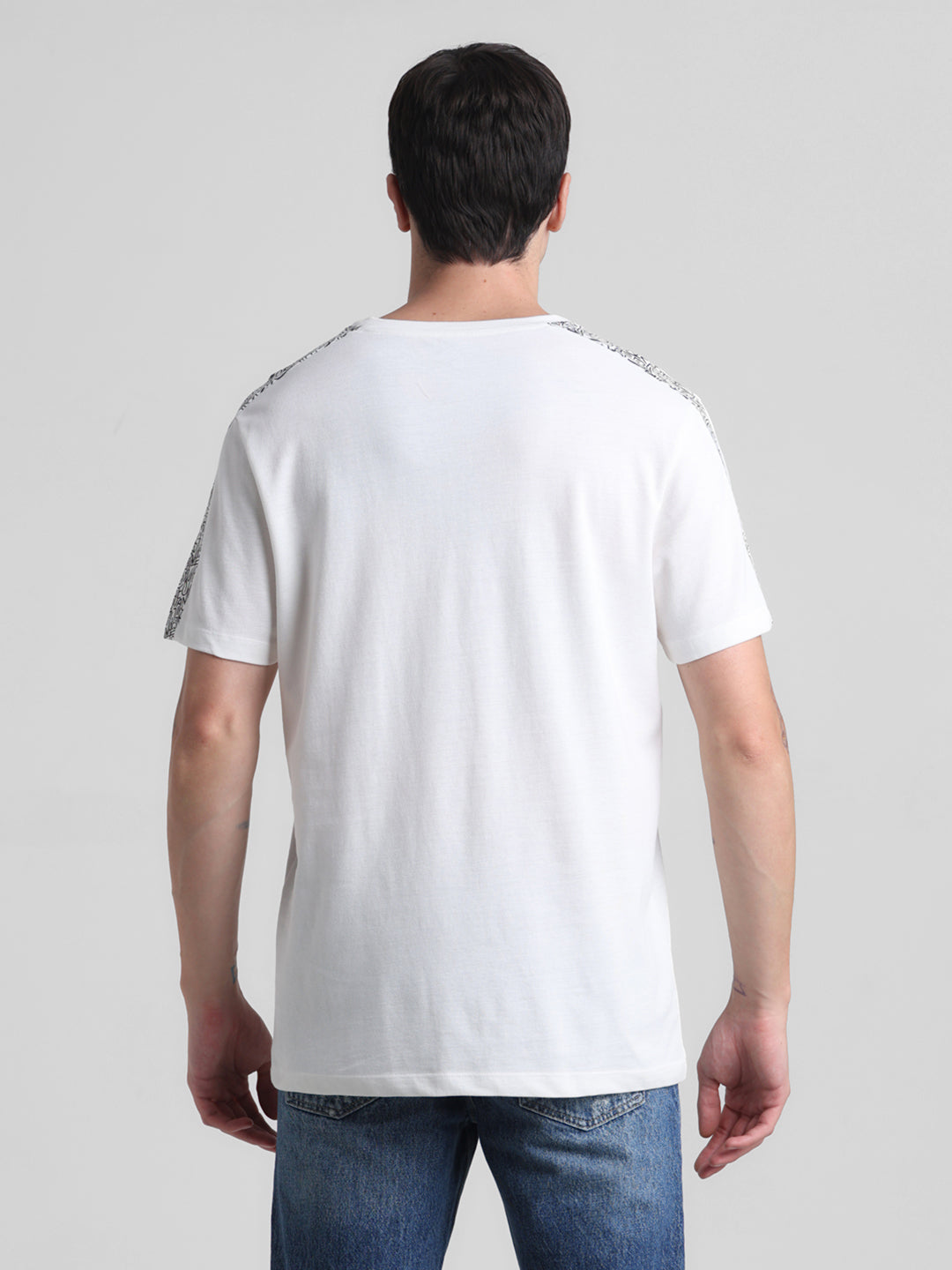 Black Contrast Tape T-shirt