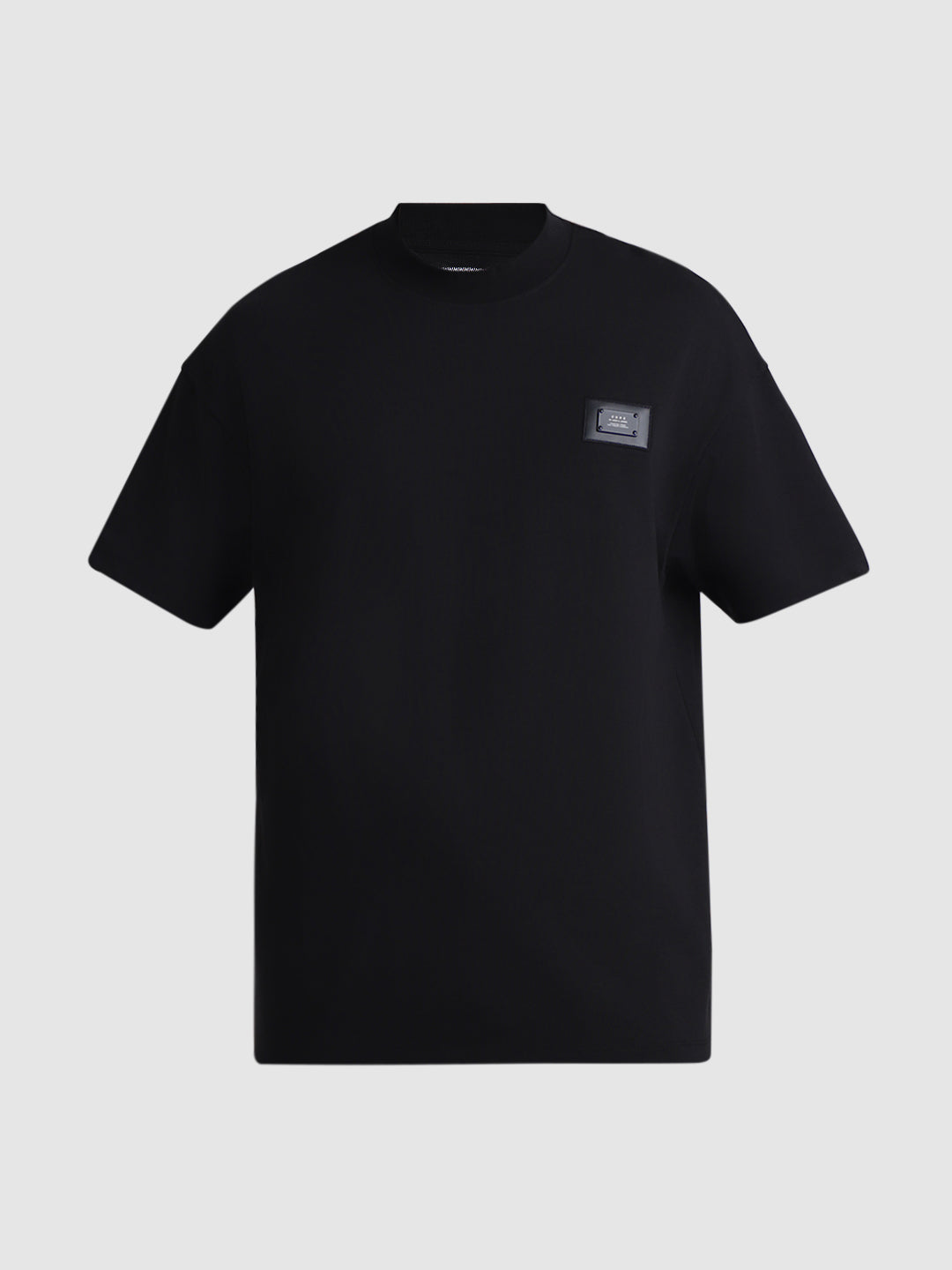 Black Boxy Fit Crew Neck T-shirt