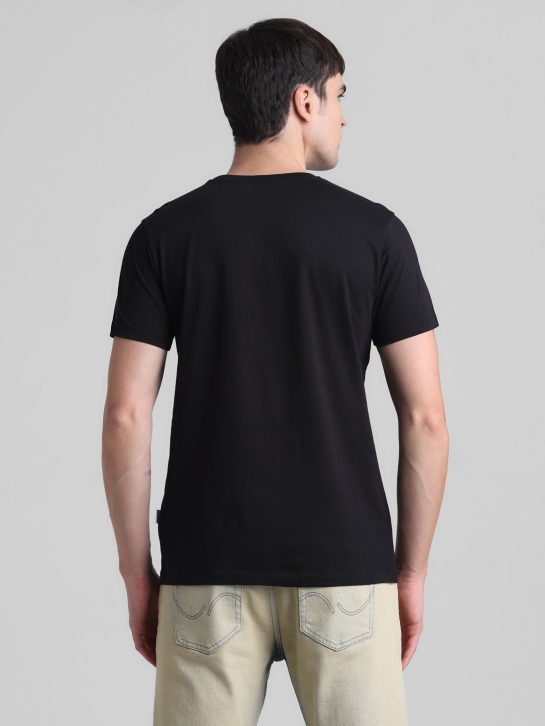 Black Italy Graphic Print Cotton T-shirt