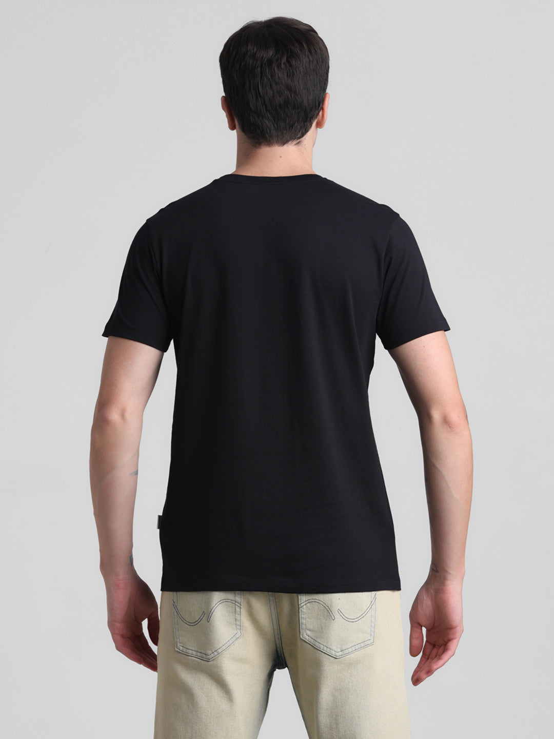 Black Italy Graphic Print Cotton T-shirt