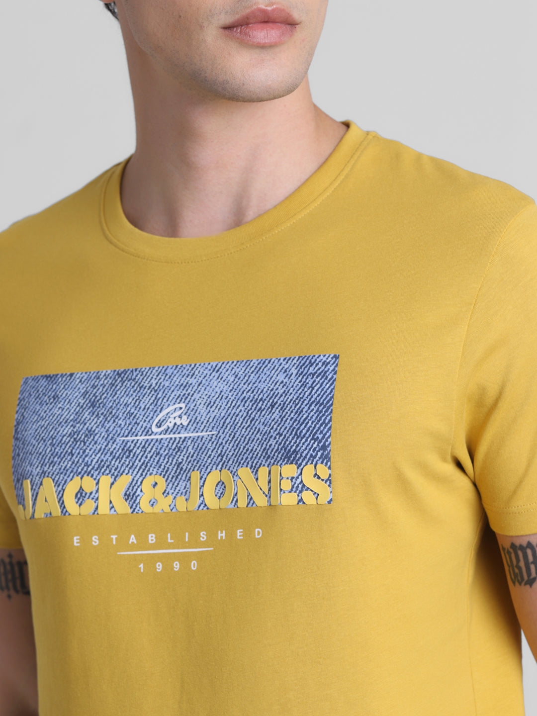 Mustard Logo Printed T-shirt
