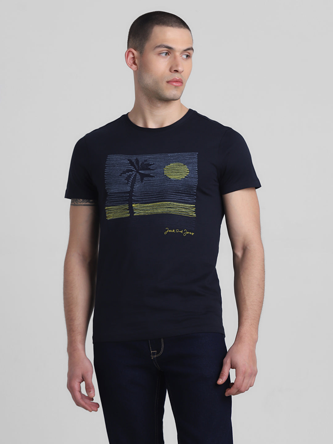 JACK&JONES Slim Embroidery T-Shirts