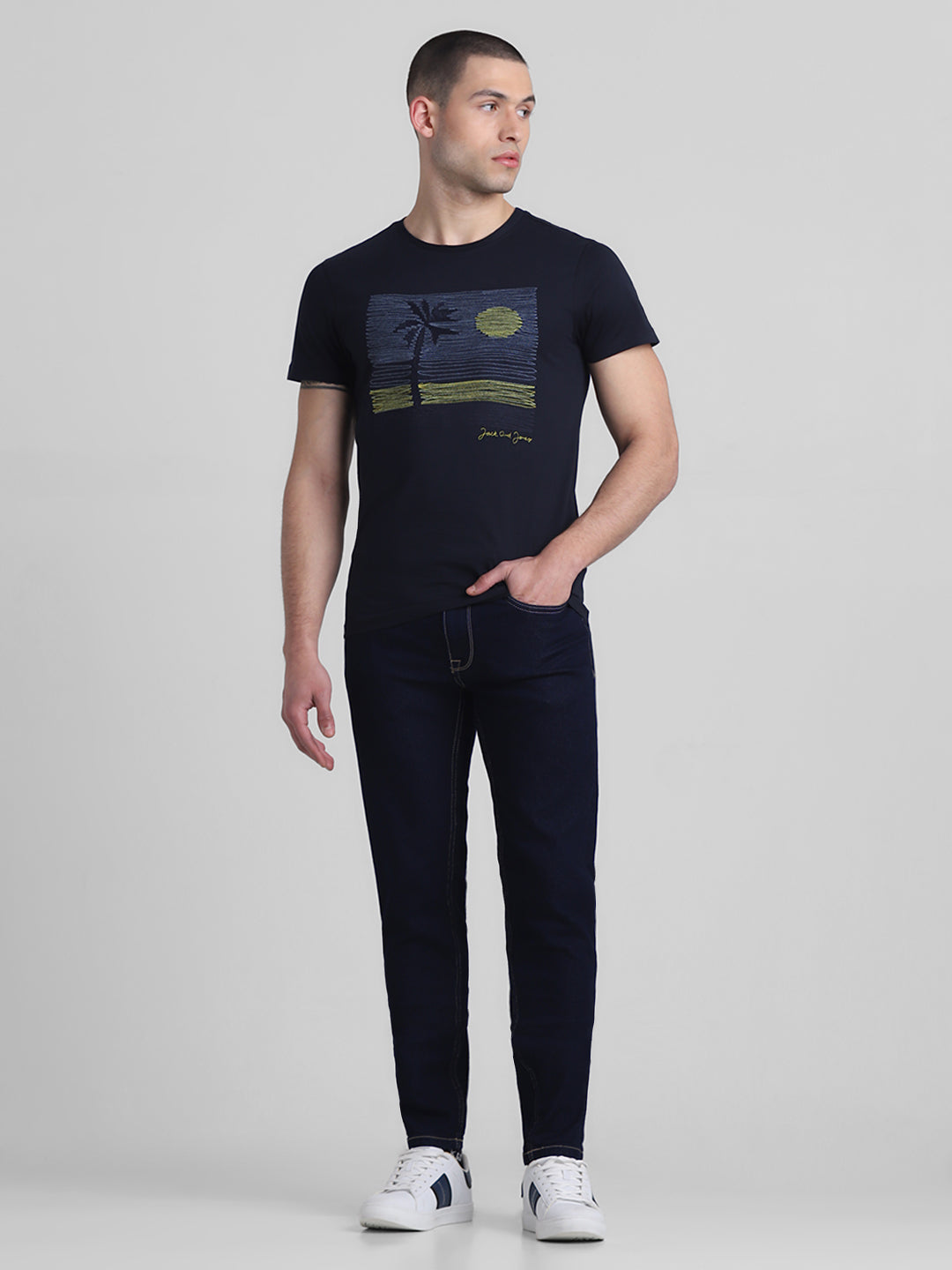 JACK&JONES Slim Embroidery T-Shirts