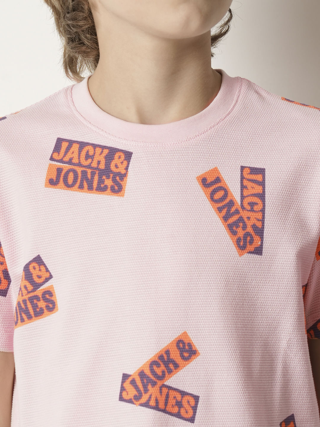 Boys Pink Logo Print T-shirt