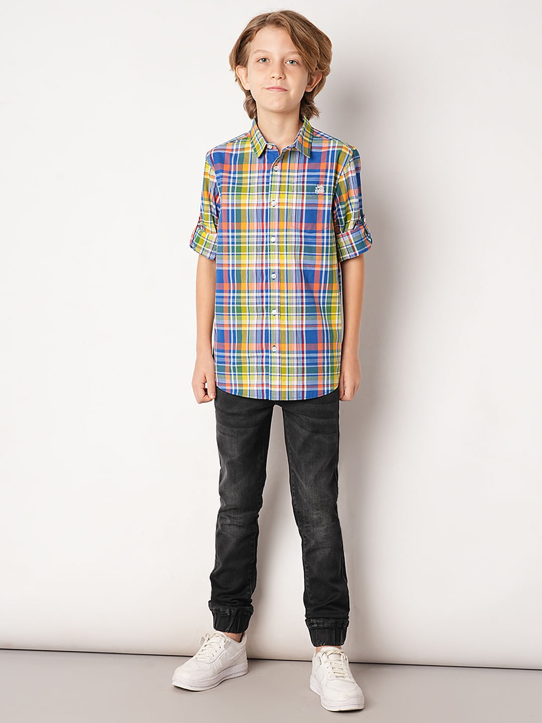 Blue Check Full Sleeves Shirt
