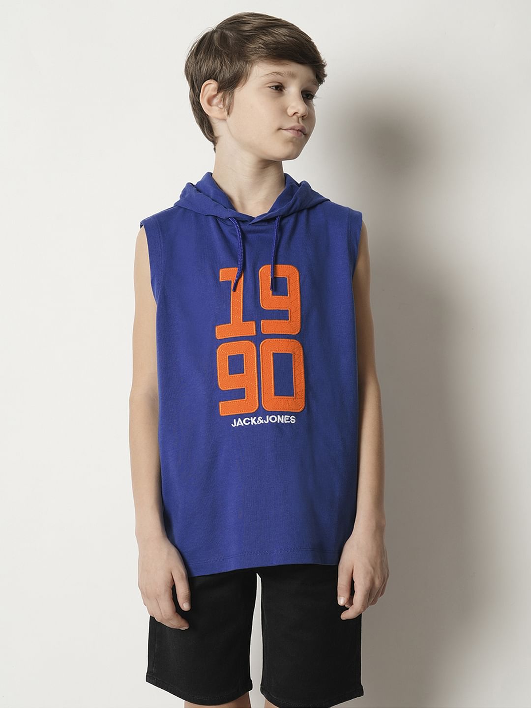 Boys Blue Hooded T-shirt
