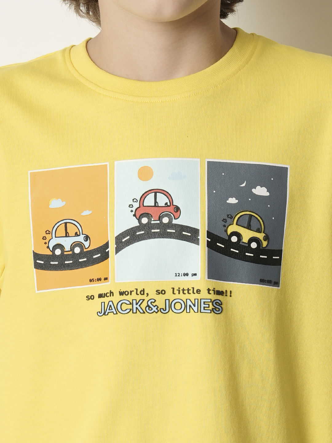 Boys Yellow Graphic Print T-shirt