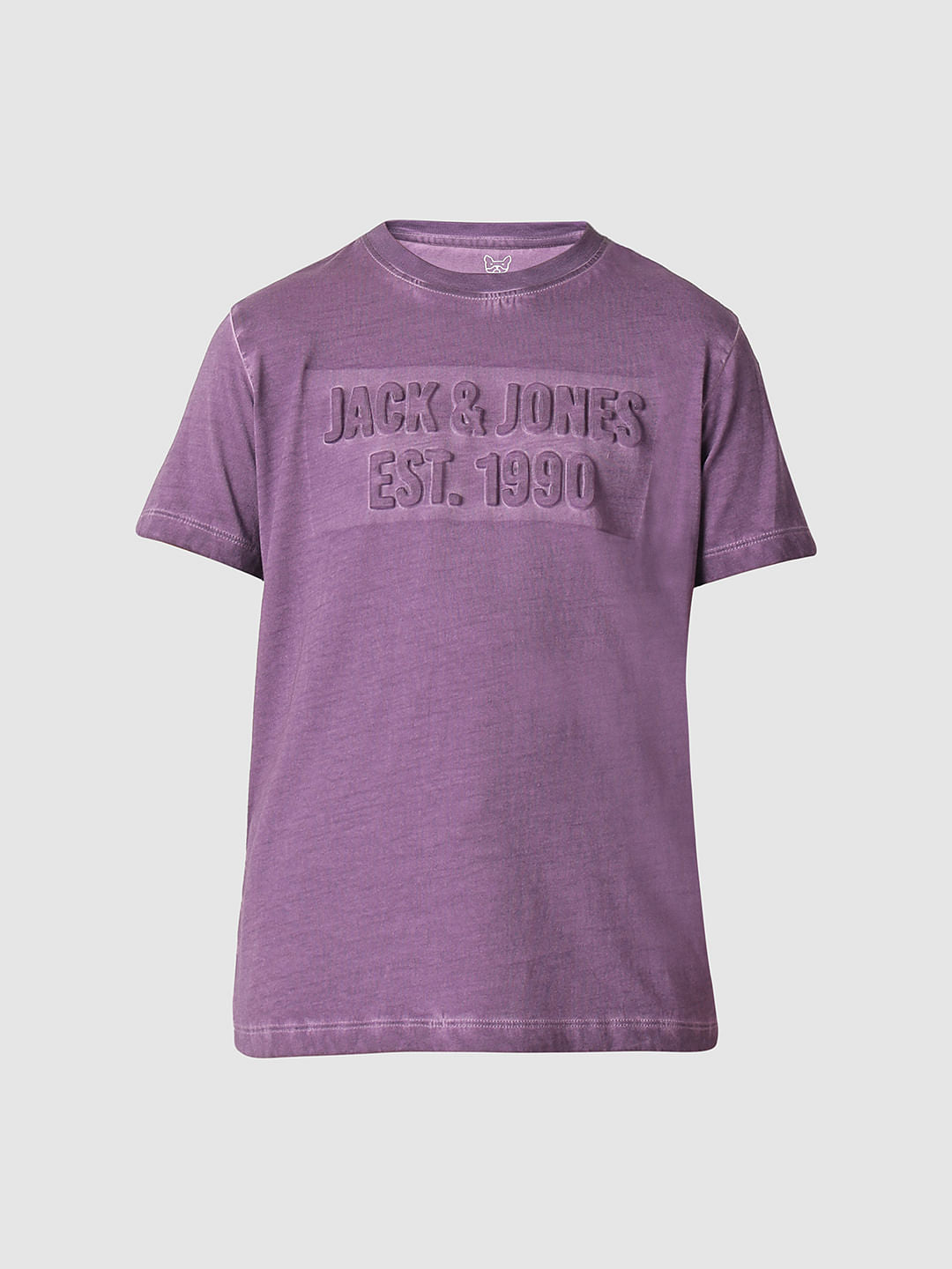 Boys Purple Logo Print T-shirt