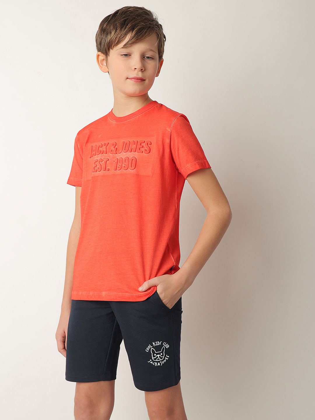 Boys Red Logo Print T-shirt